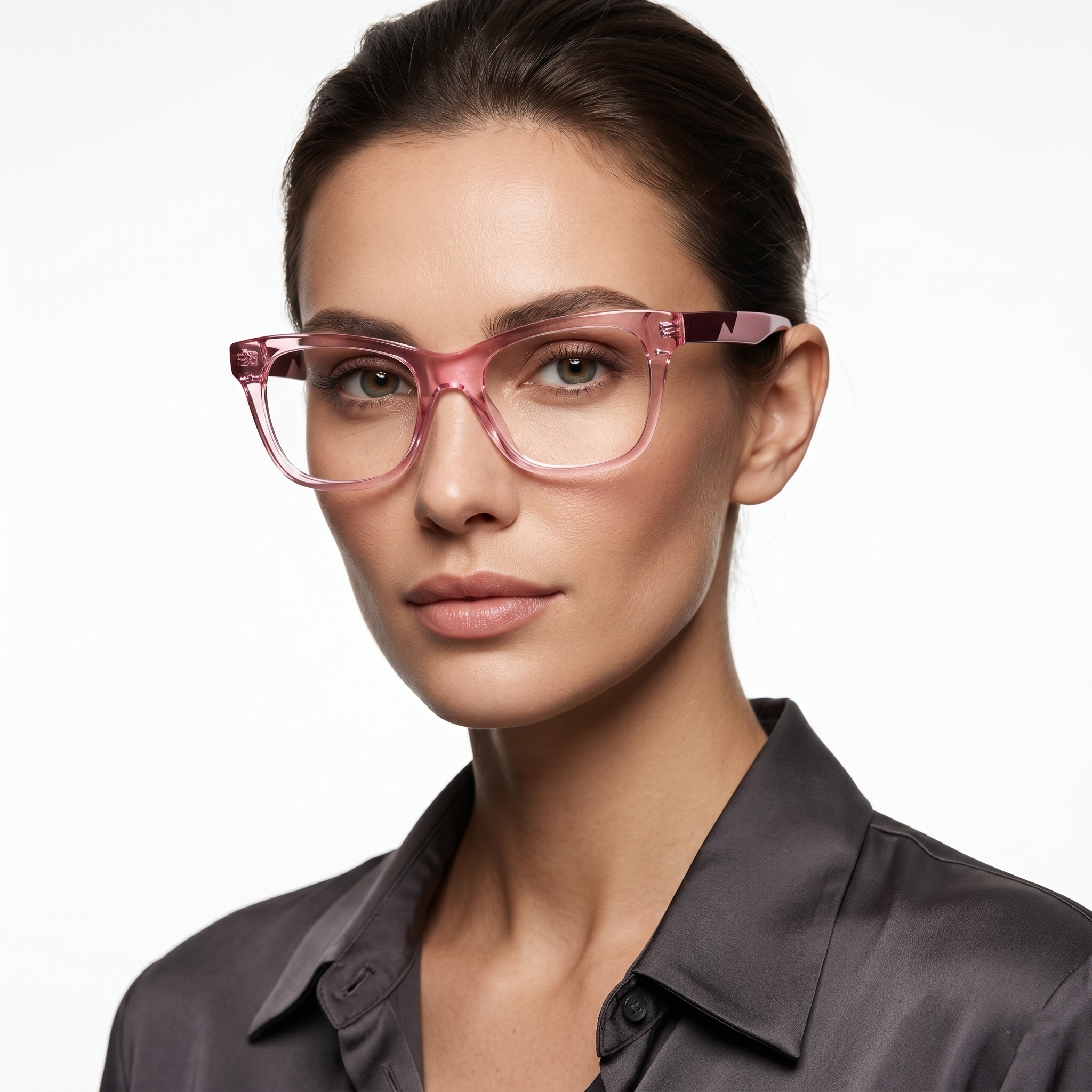 Skechers SKS 1007 Designer Cat-Eye Eyeglasses – Crystal Grey Acetate with Teal & Slate Blue Temples (Size: 51-20) - Image 3