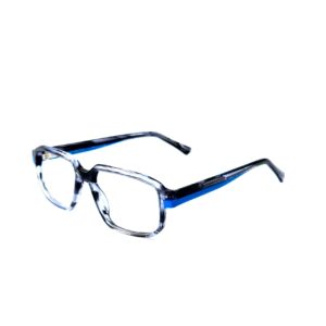 Skechers SKS 1008 Classic Rectangle Eyeglasses – High-Gloss Jet Black with Matte Slate Accents (Size: 54-19)