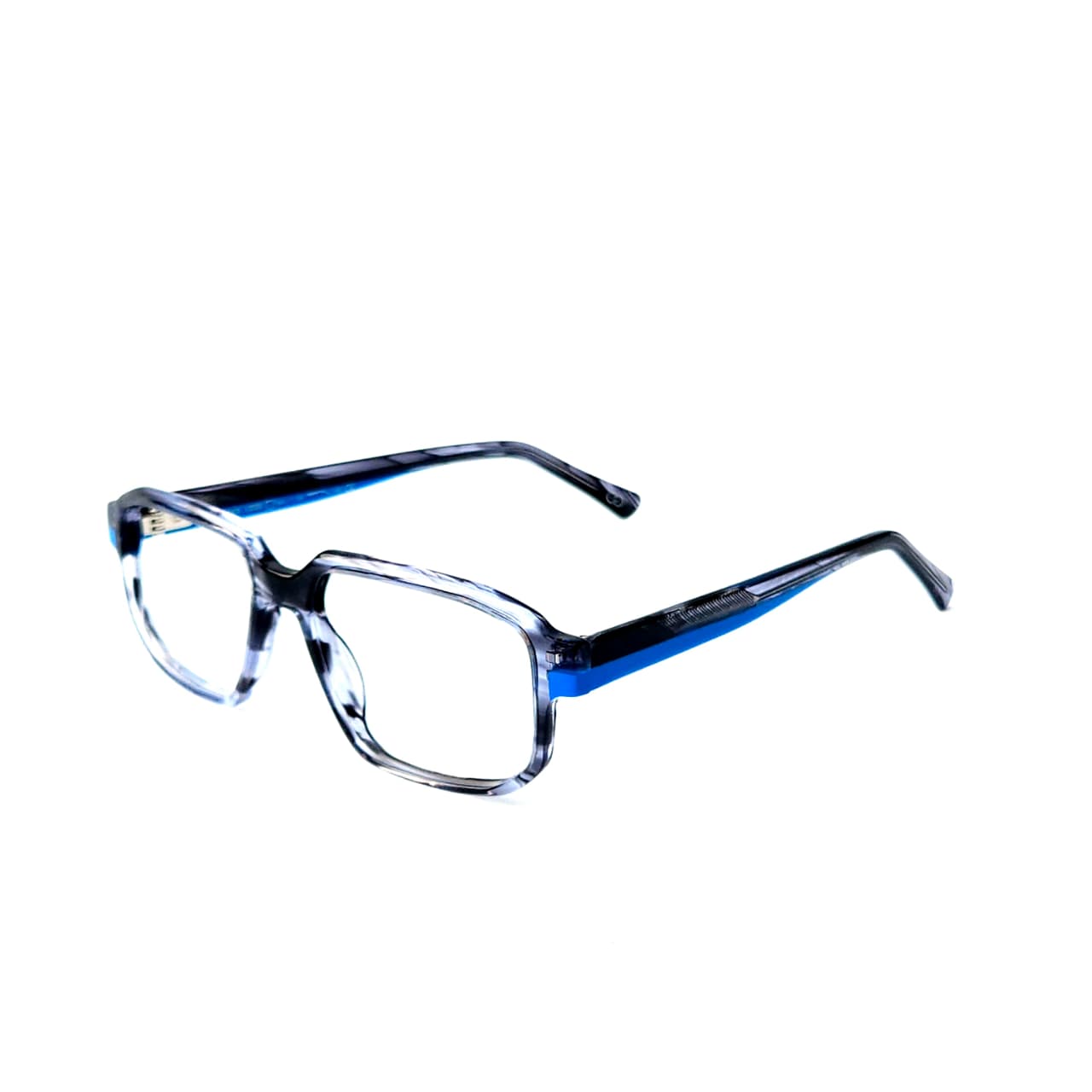 Skechers SKS 1008 Classic Rectangle Eyeglasses – High-Gloss Jet Black with Matte Slate Accents (Size: 54-19)