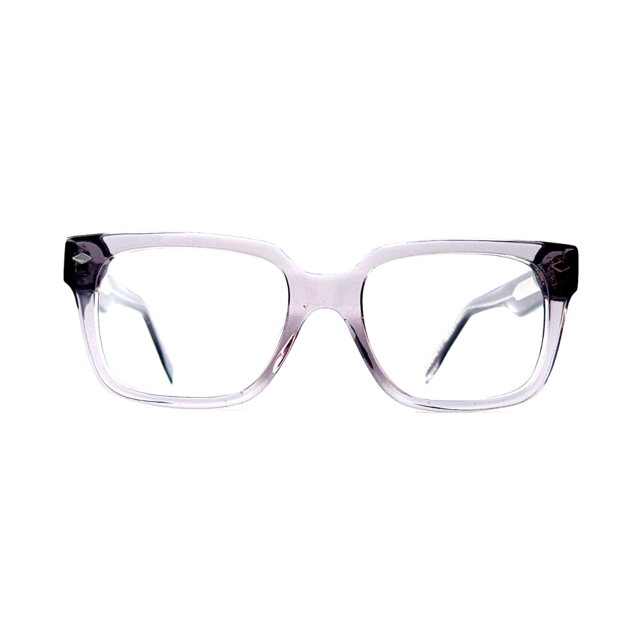 skechers sks 1011 luxury square eyeglasses – translucent charcoal acetate with visible wire core temples (size: 54 20)