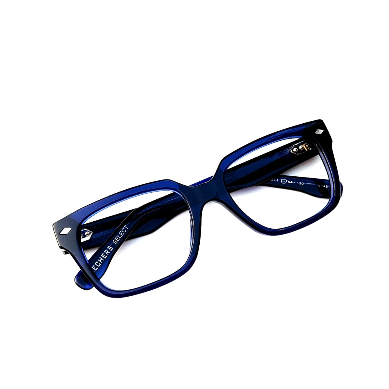 Skechers SKS 1011 Executive Square Eyeglasses – Crystal Amber Gradient Acetate with Visible Wire Core (Size: 54-20) - Image 5