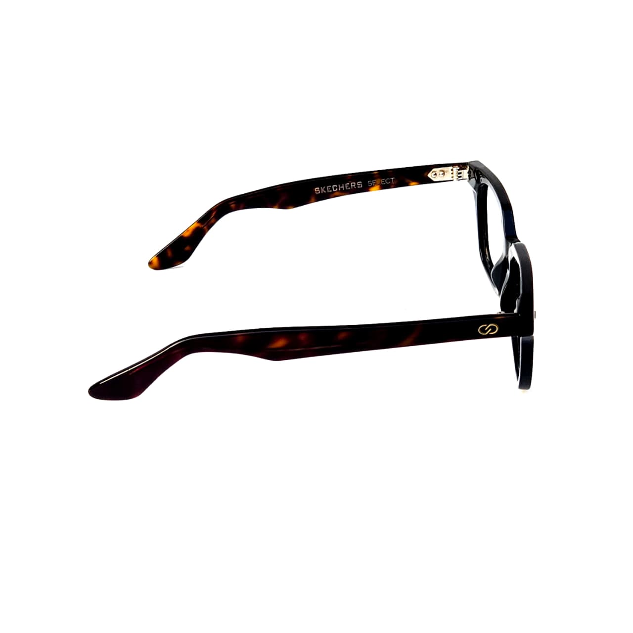 skechers sks 1009 premium square eyeglasses – crystal smoked grey acetate frames for men & women (size: 50 22)