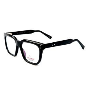 Skechers SKS 1010 Dual-Tone Square Eyeglasses – Matte Black & Electric Blue Layered Acetate (Size: 53-20)