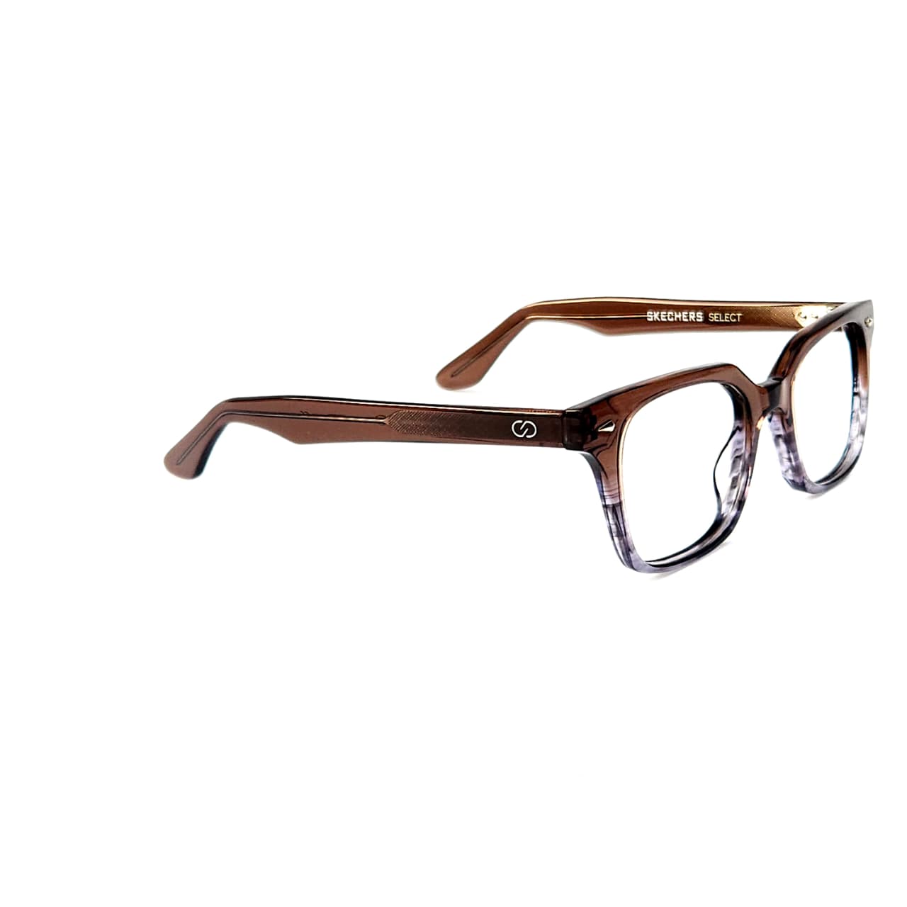 skechers sks 1009 premium square eyeglasses – gradient acetate frames for men & women (size: 50 22)