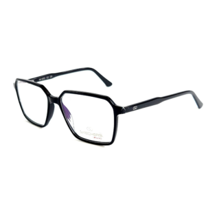 Black & Green Square Acetate Eyeglasses Frame 52-16 with Flexible Spring Hinges | Premium Optical Eyewear