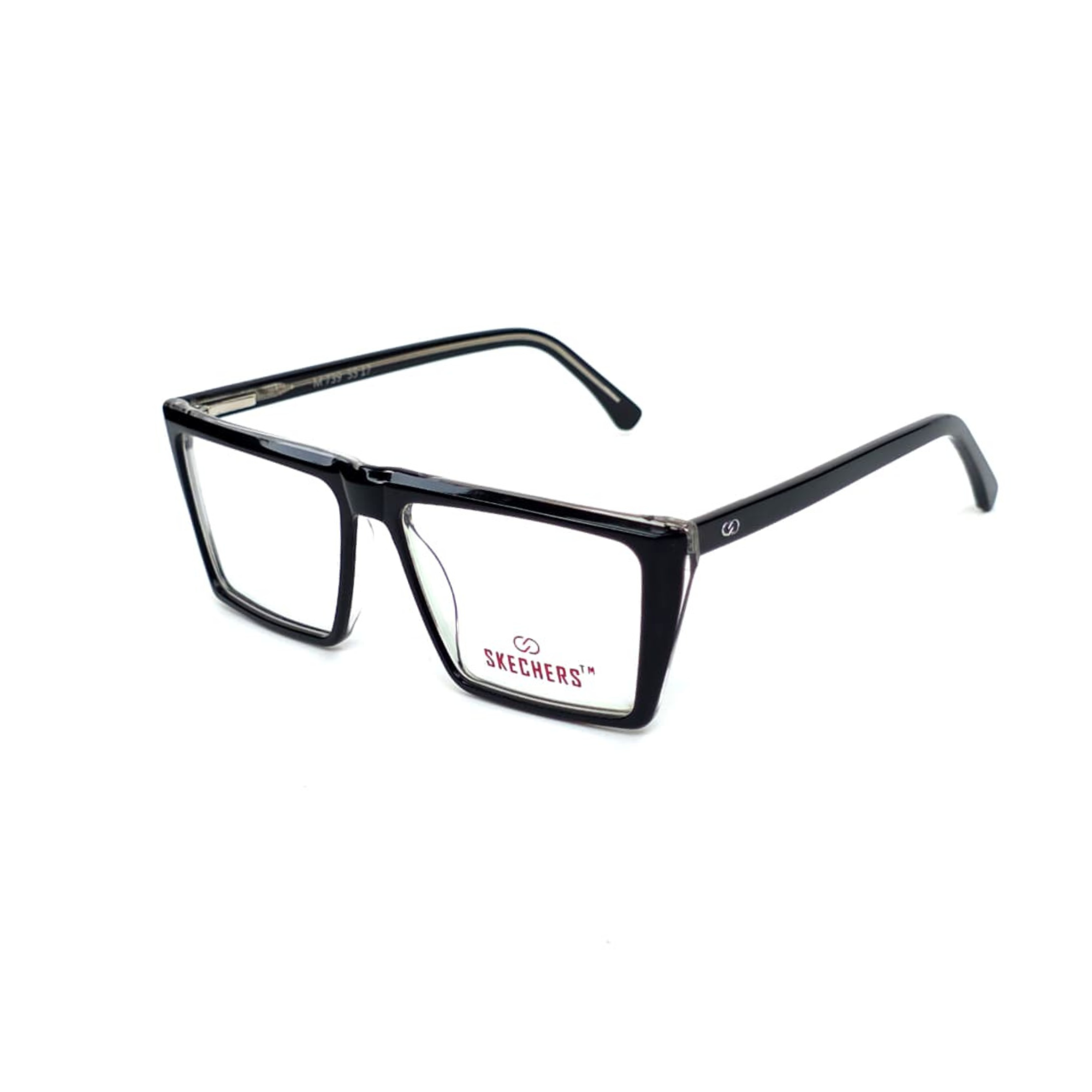 Skechers Men's Anti-Blue Light Geometric Rectangle Eyeglasses M759 55-17