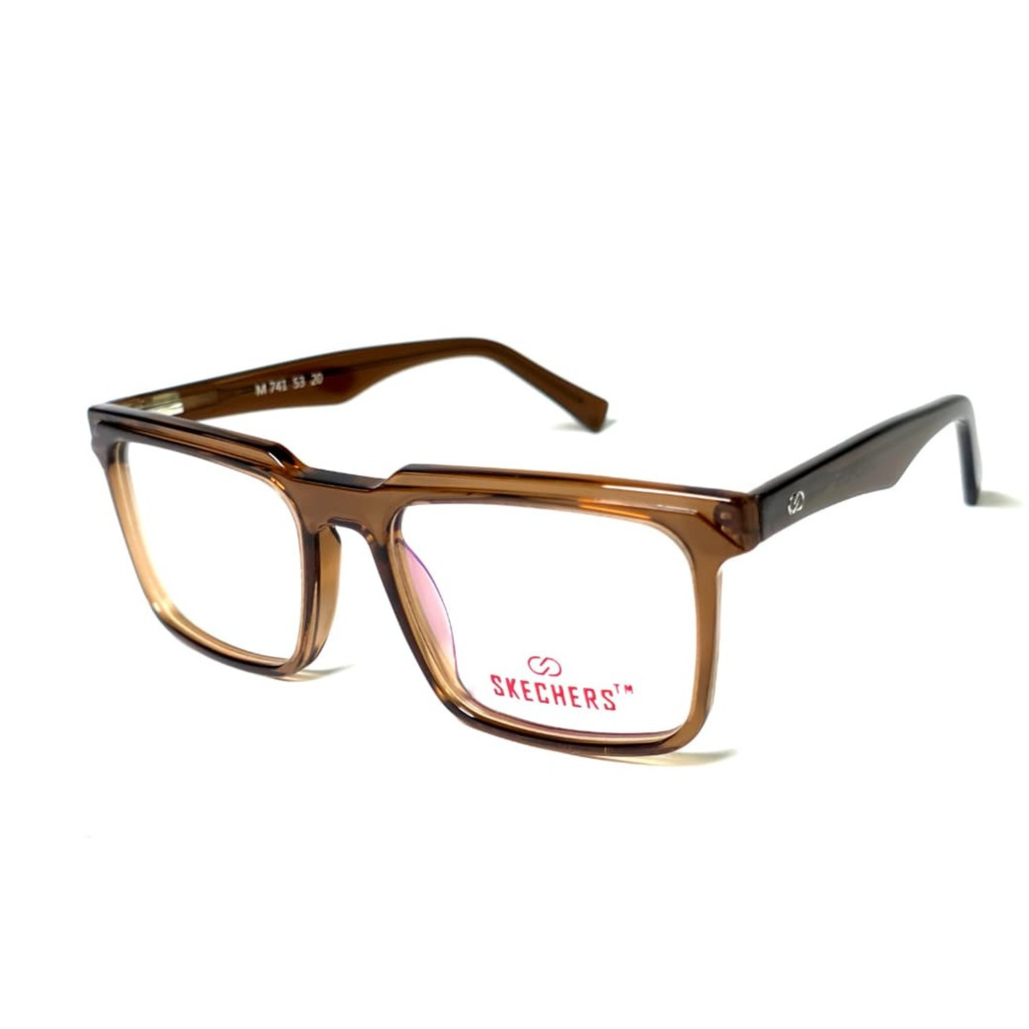 Skechers Men's Anti-Blue Light Rectangle Acetate Eyeglasses M741 53-20