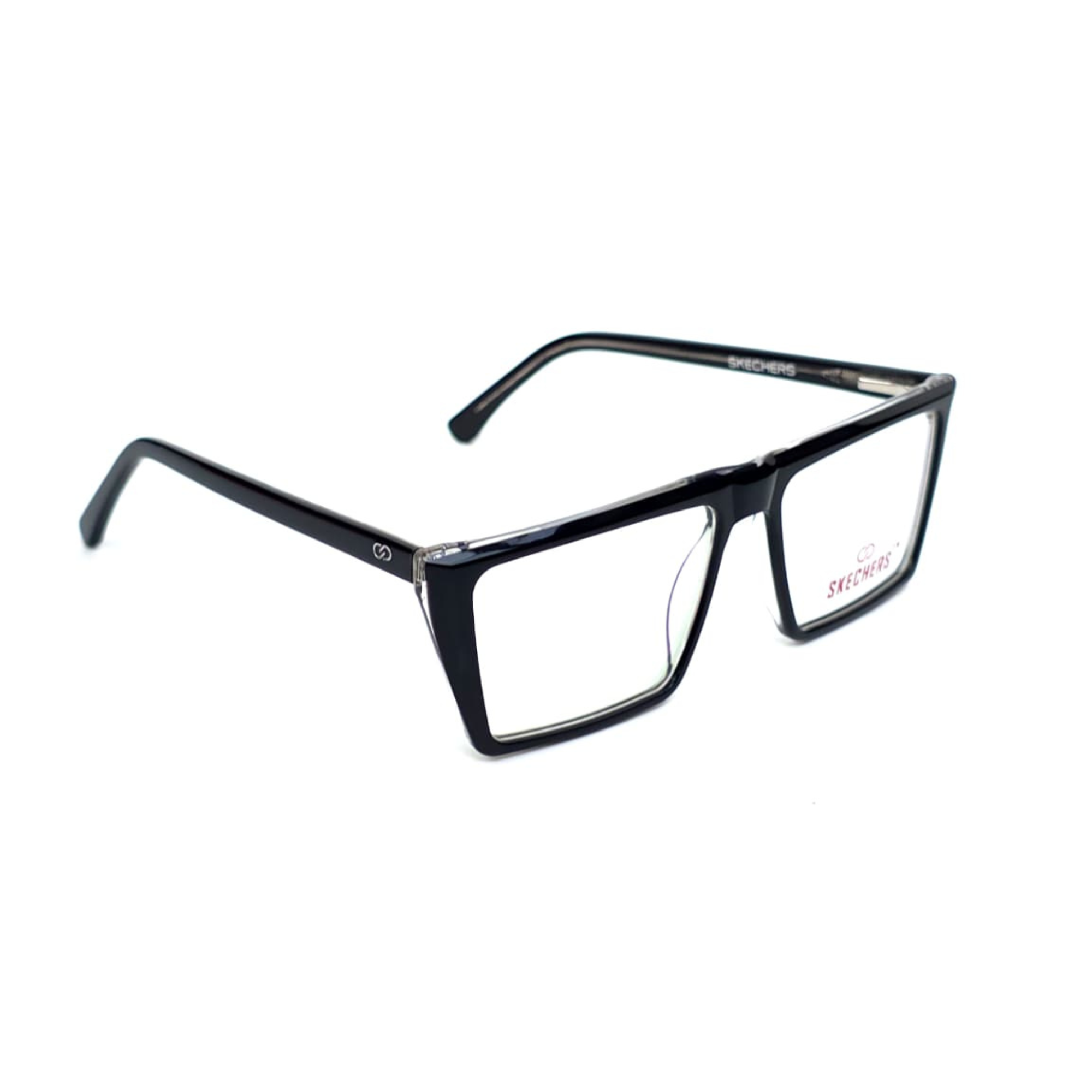 Skechers Men's Anti-Blue Light Geometric Rectangle Eyeglasses M759 55-17 - Image 2