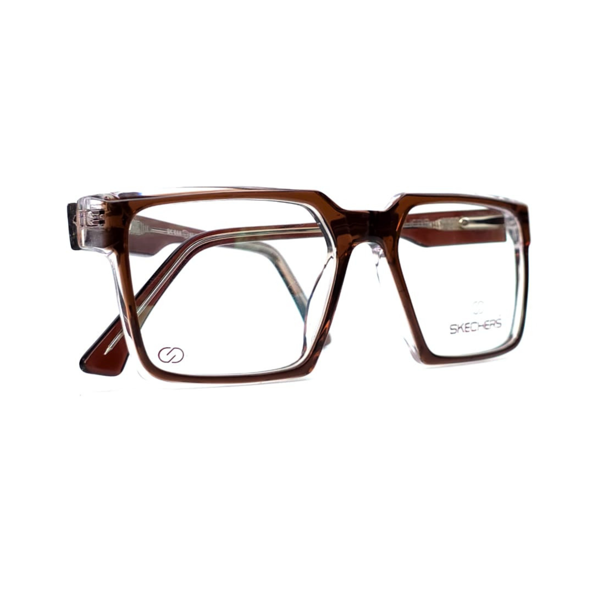 Skechers Men's Anti-Blue Light Square Eyeglasses M666 51-20 T Brown - Image 3