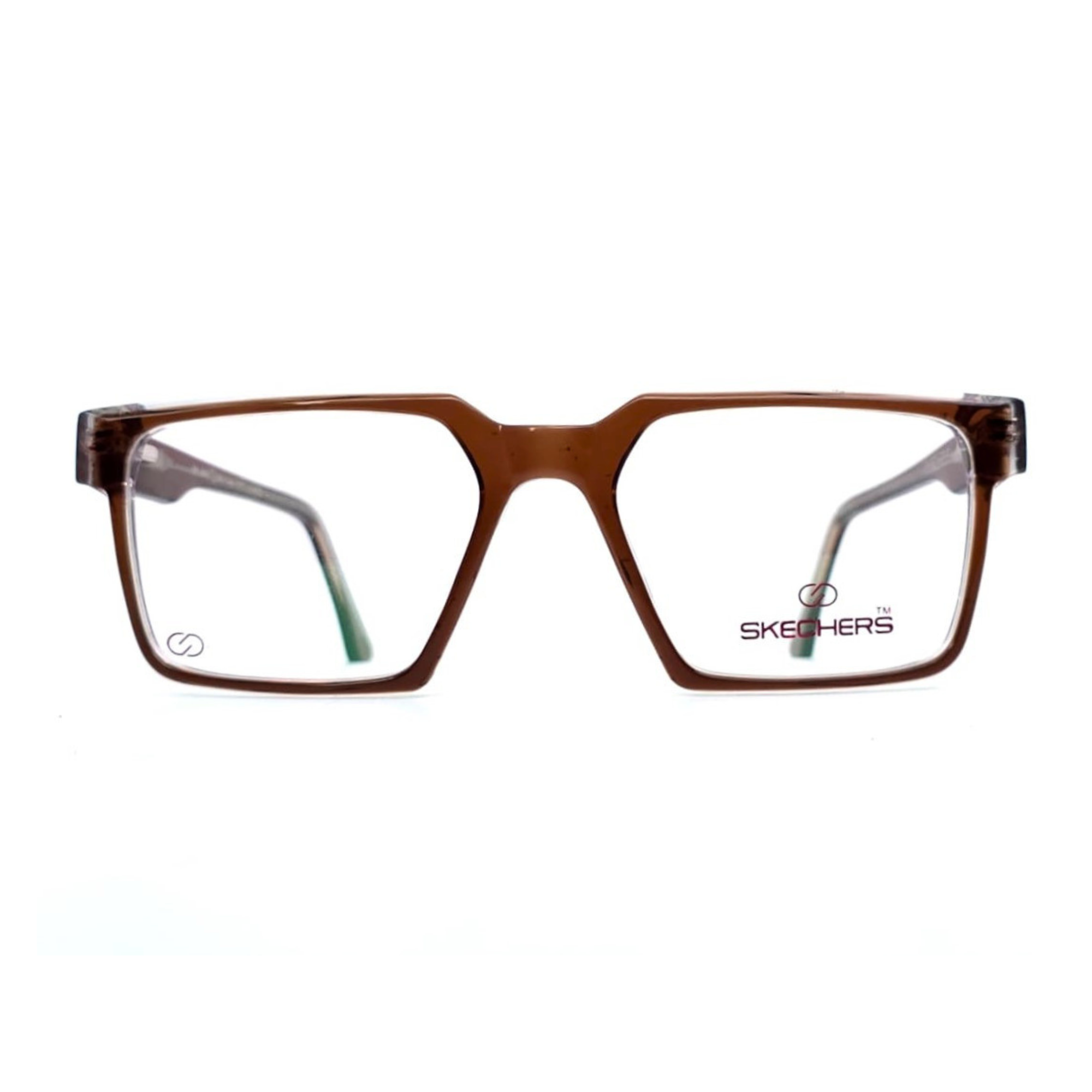 Skechers Men's Anti-Blue Light Square Eyeglasses M666 51-20 T Brown - Image 4
