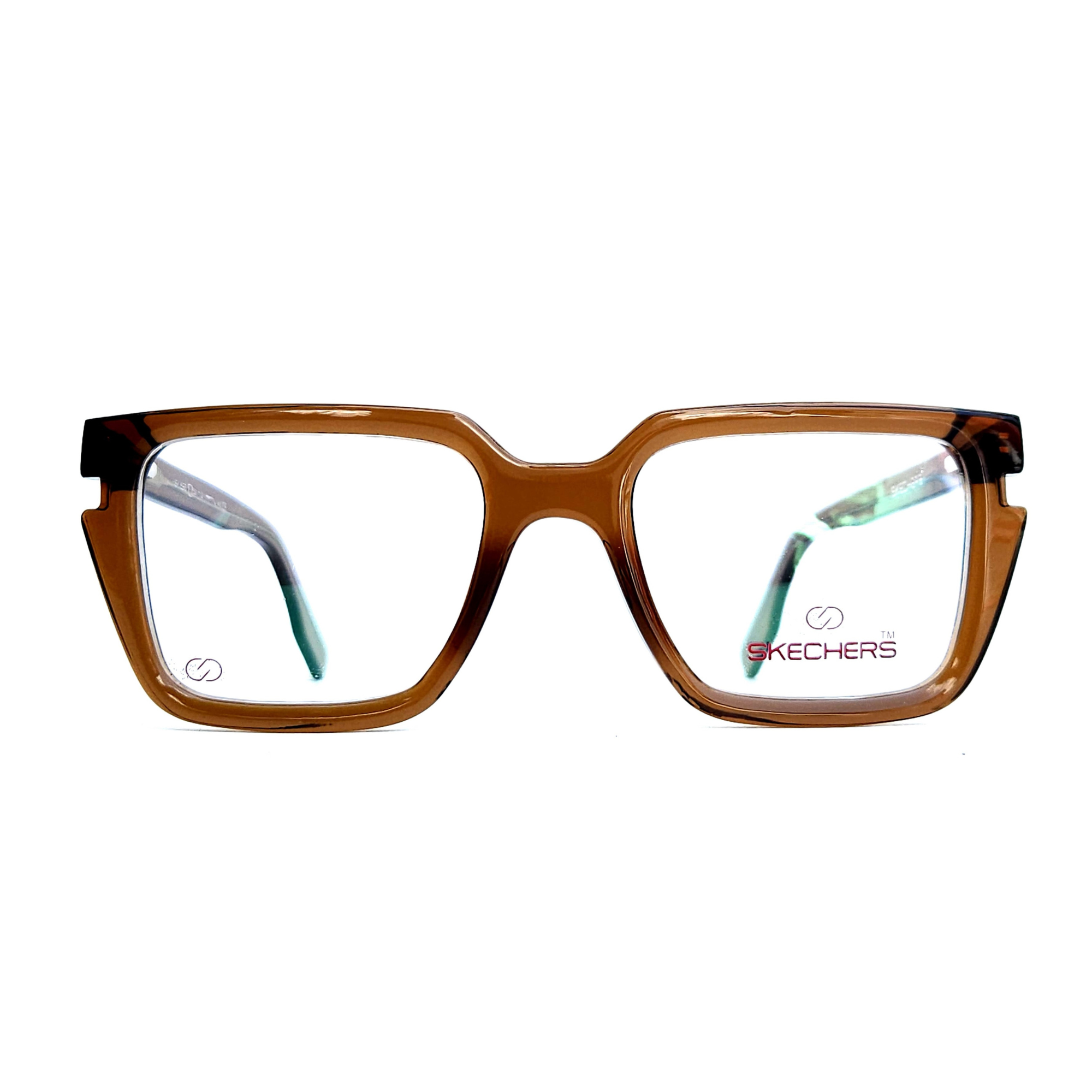 Skechers Men's Anti-Blue Light Square Eyeglasses SK698 52-21Brown - Image 2