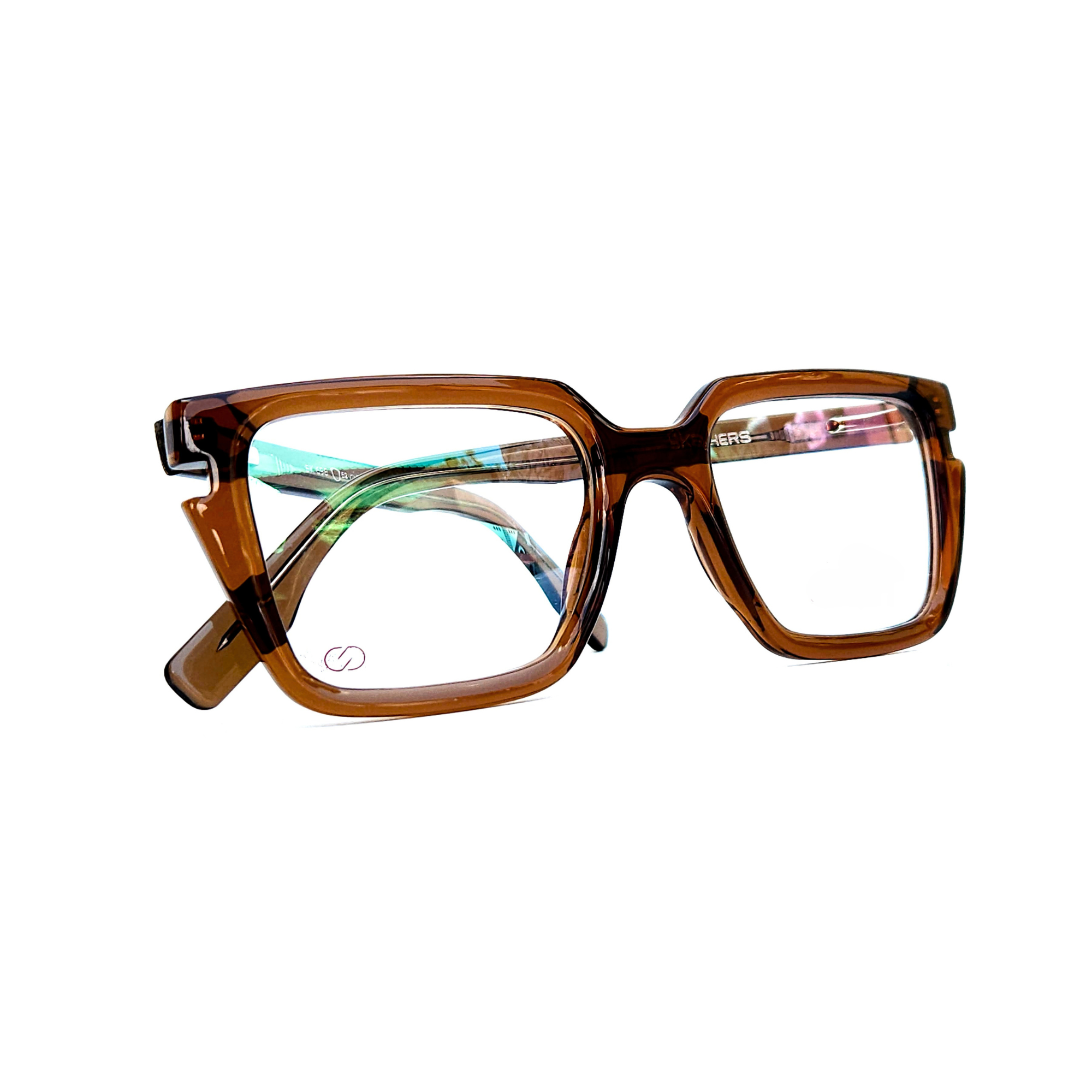 Skechers Men's Anti-Blue Light Square Eyeglasses SK698 52-21Brown - Image 3