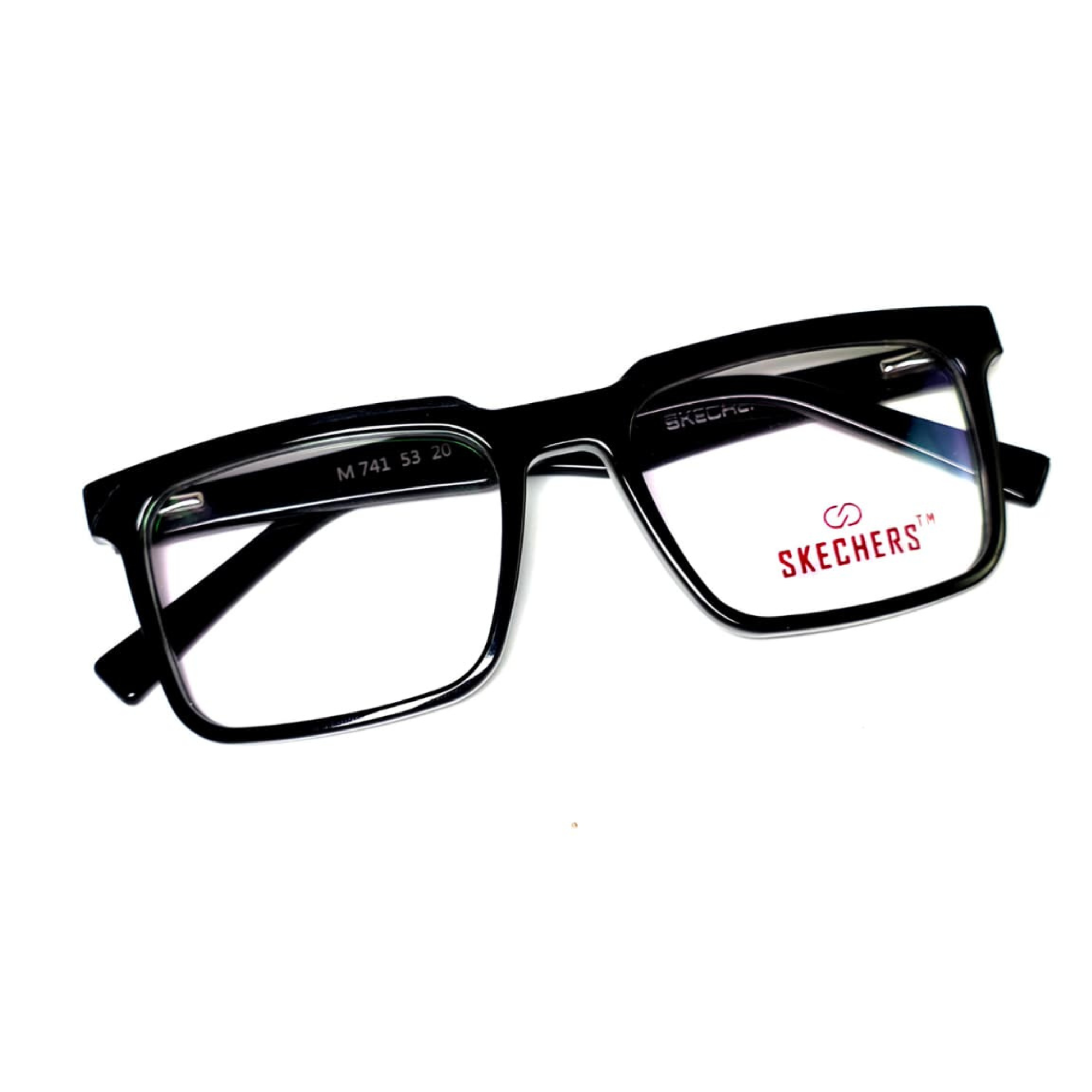 Skechers Men's Anti-Blue Light Rectangle Acetate Eyeglasses M741 53-20 - Image 6