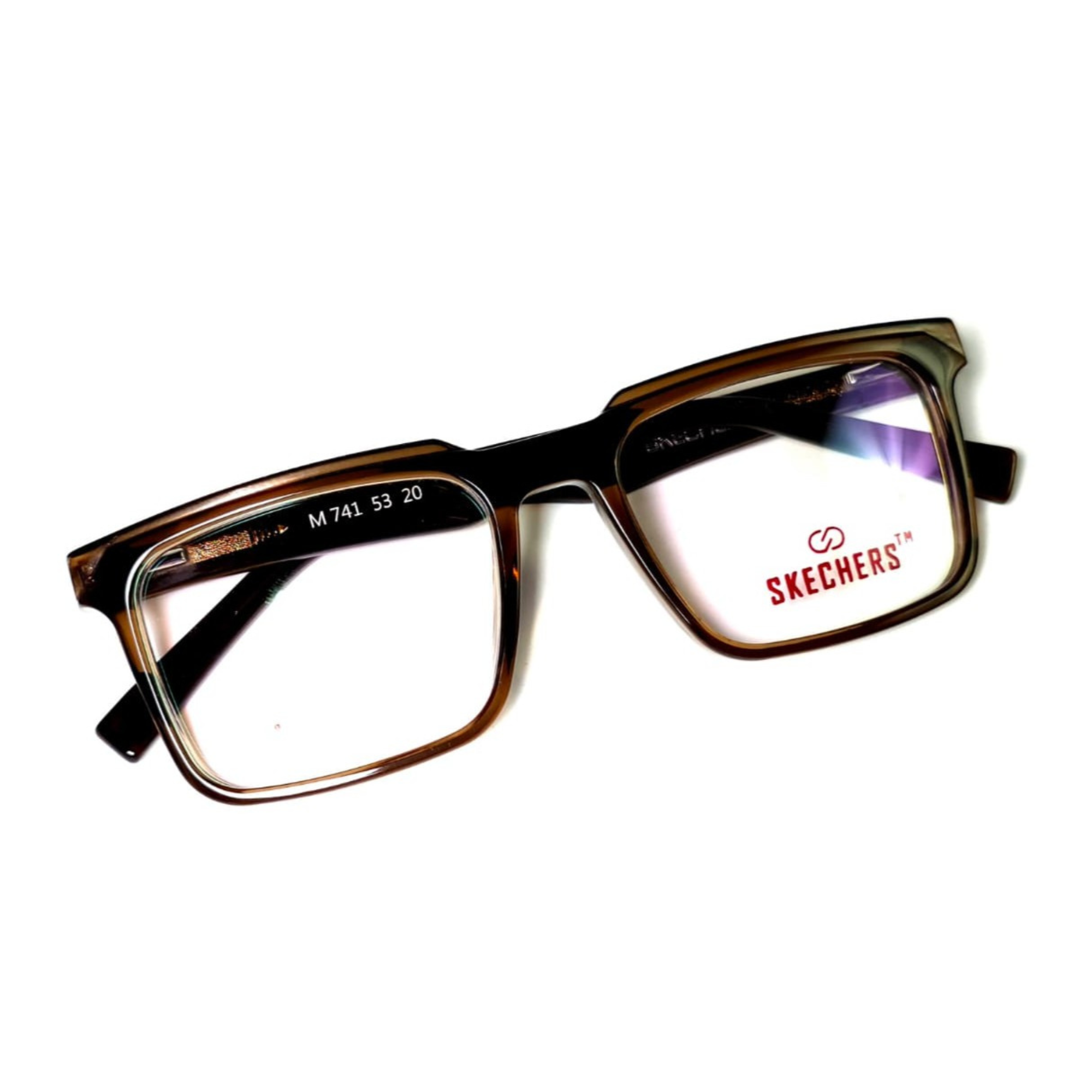 Skechers Men's Anti-Blue Light Rectangle Acetate Eyeglasses M741 53-20 - Image 5