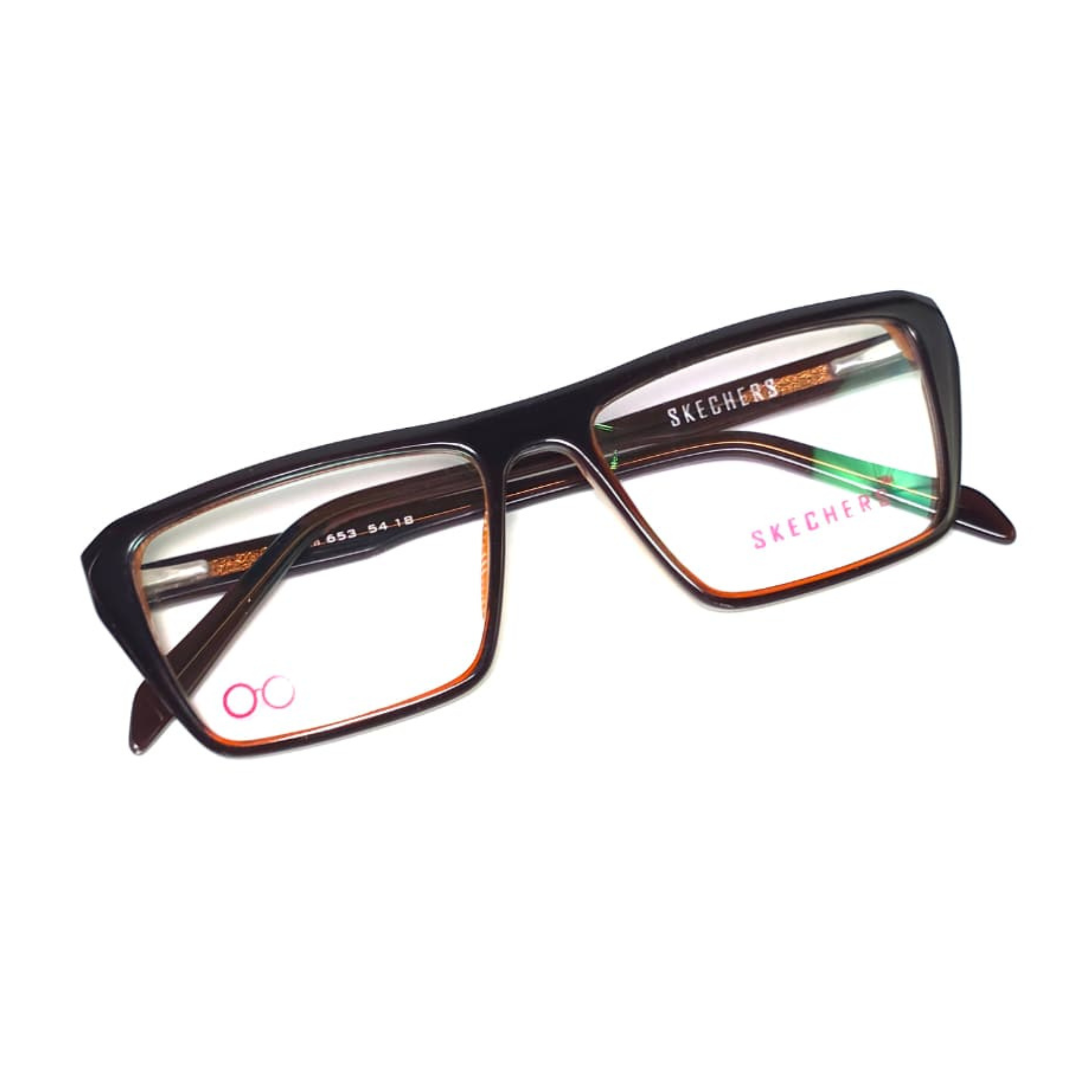 Skechers Men's Anti-Blue Light Rectangle Eyeglasses M653 53-18 Brown - Image 5