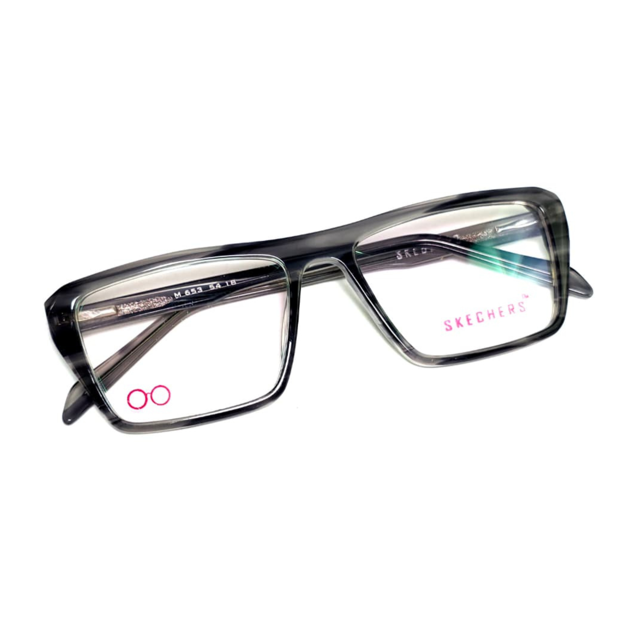 Skechers Men's Anti-Blue Light Rectangle Eyeglasses M653 53-18 Grey - Image 5
