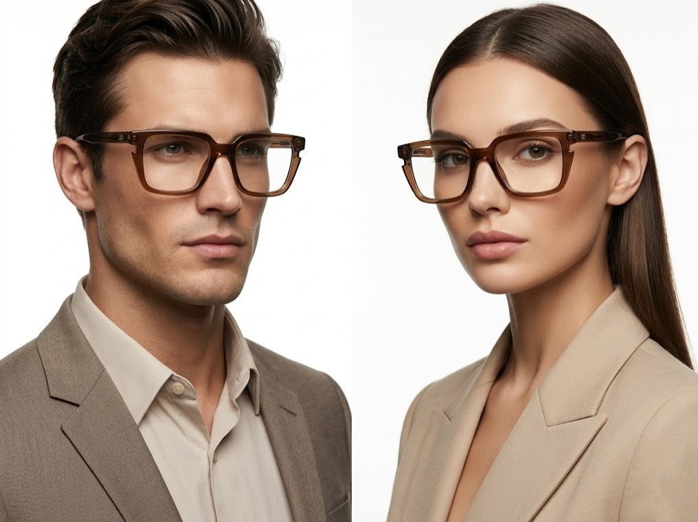 Skechers Men's Anti-Blue Light Square Eyeglasses SK698 52-21Brown - Image 5